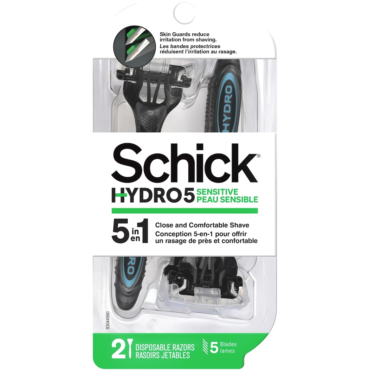 Emballage de 2 rasoirs jetables pour hommes Schick Hydro pour peau sensible