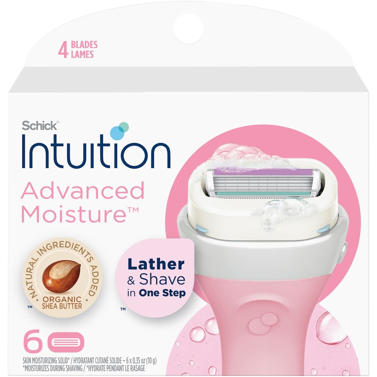 Cartouches de lames Schick Intuition Hydratation améliorée avec beurre de karit