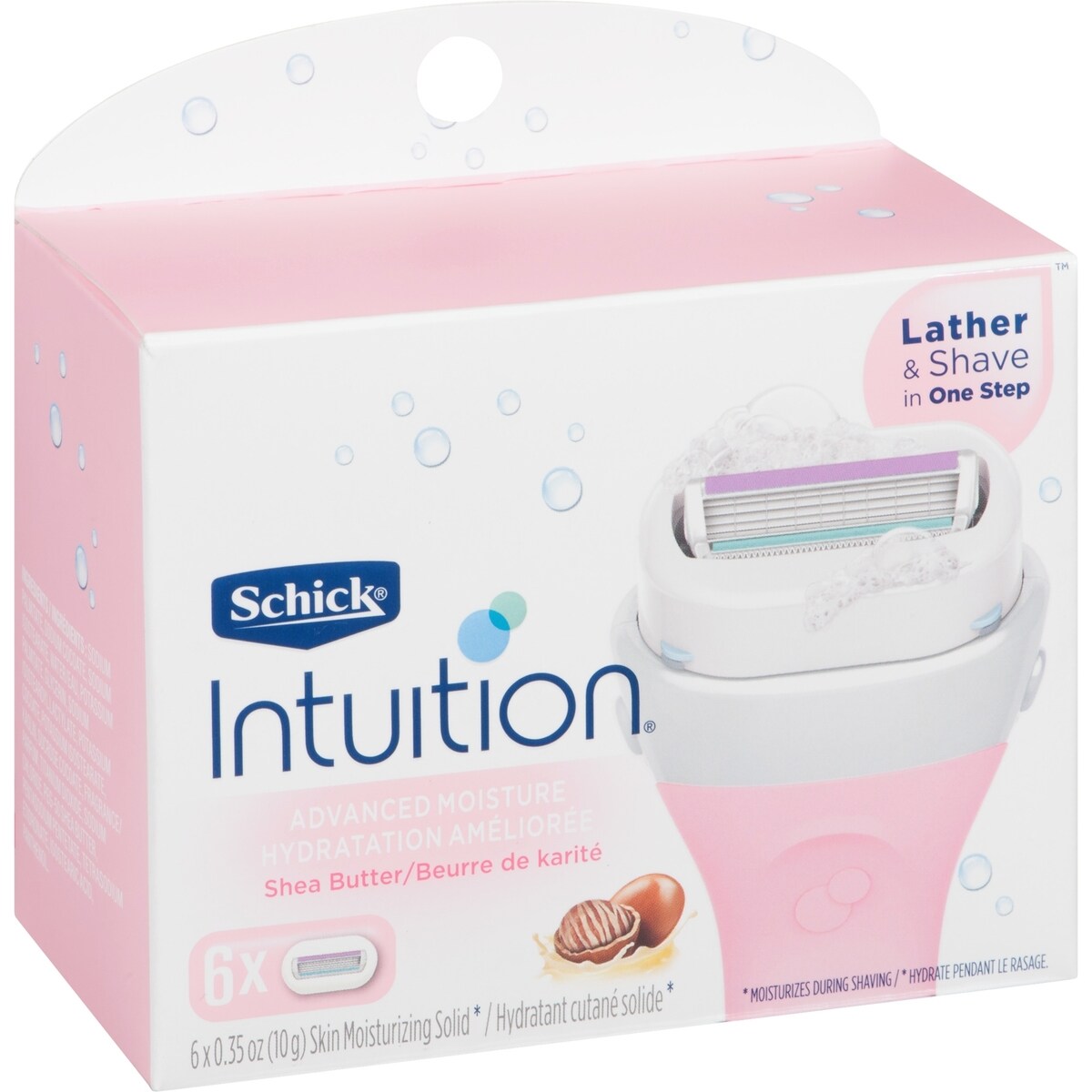 Cartouches de lames Schick Intuition Hydratation améliorée avec beurre de karit