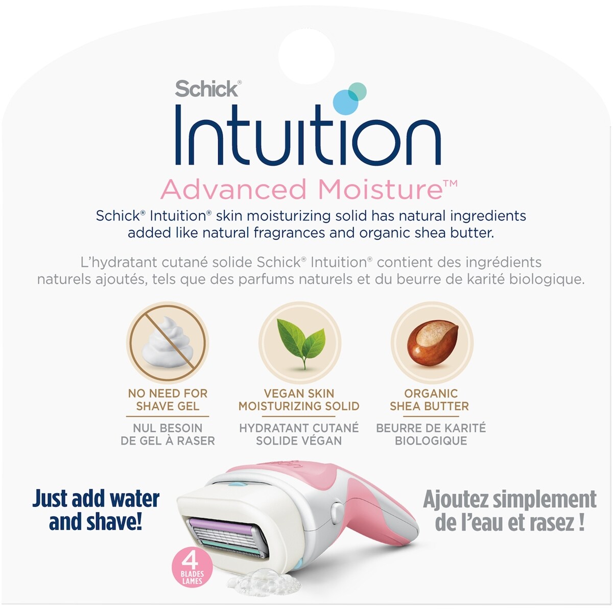 Cartouches de lames Schick Intuition Hydratation améliorée avec beurre de karit