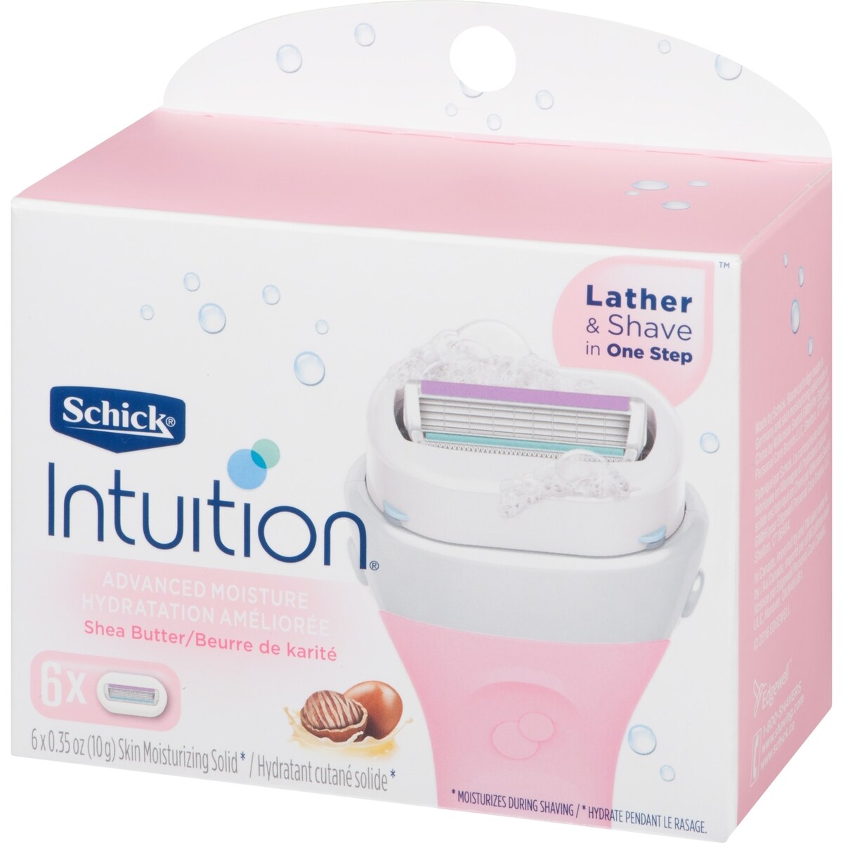 Cartouches de lames Schick Intuition Hydratation améliorée avec beurre de karit