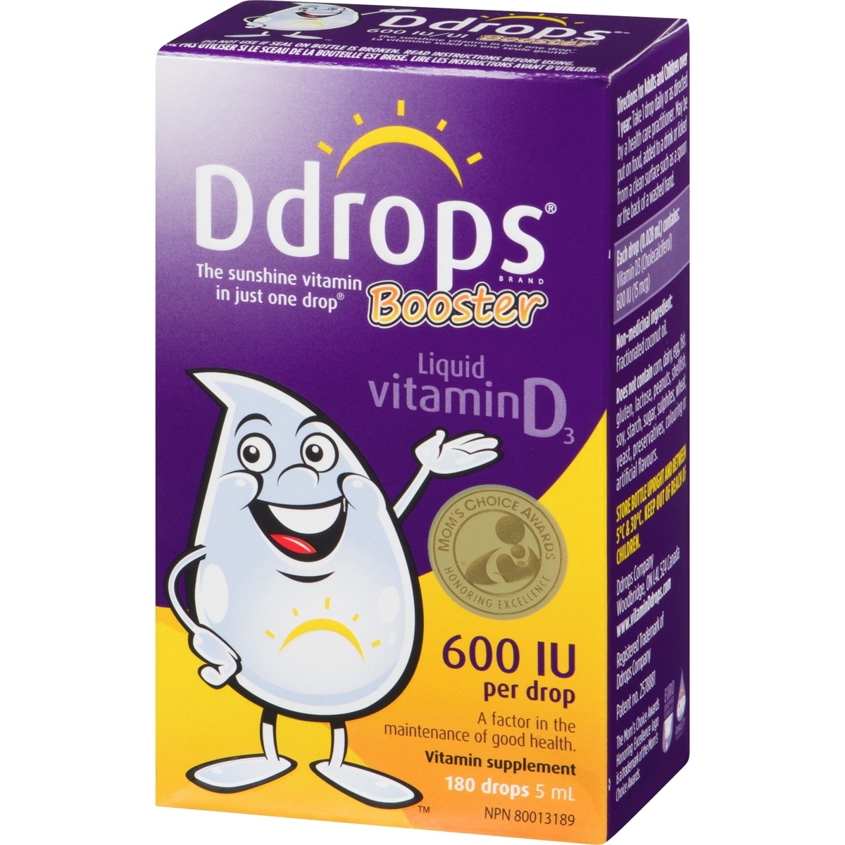 Ddrops Booster 600 UI vitamine D3, 180 gouttes