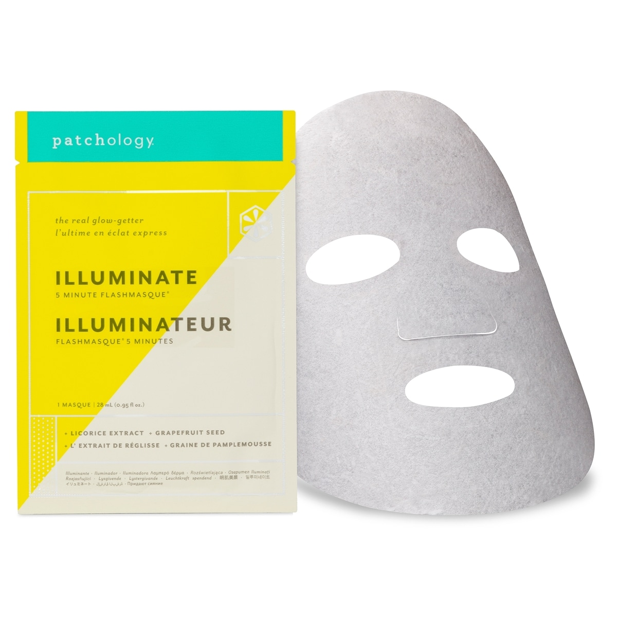 FlashMasque® Masques Tissu 5 Minutes : Illuminateur (4 masques