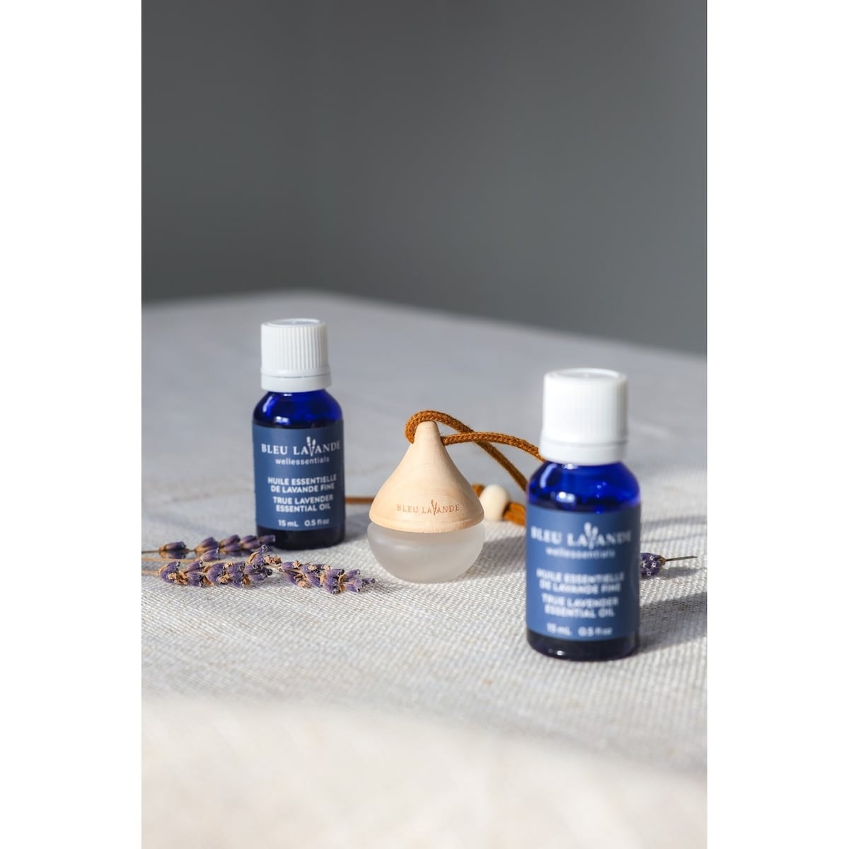 Set of 2 lavender essential oils + drop diffuser