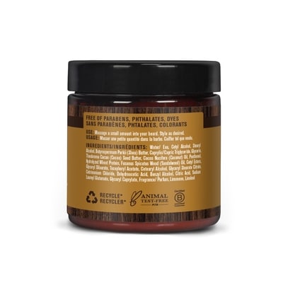 Bois de santal et teck Beurre adoucissant hydratant pour barbe et barbe courte pour hommes, d'origine naturelle 2