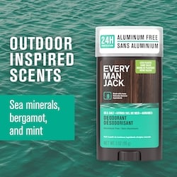 Sel de mer et agrumes Déodorant sans aluminium pour hommes, d'origine naturelle 5