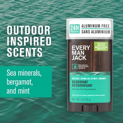 Sel de mer et agrumes Déodorant sans aluminium pour hommes, d'origine naturelle 5