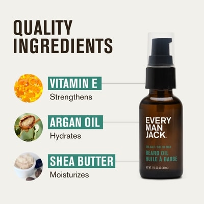 Mens Beard Oil - Subtle Sea Salt Citrus Fragrance - Deeply Moisturizes and Softens Your Beard and Adds a Natural Shine - Naturally Derived with Shea Butter and Coconut Oil 6