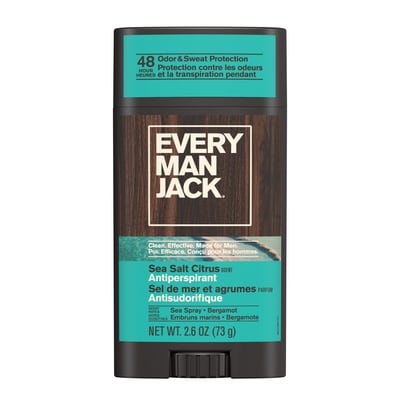 Men’s Sea Salt Citrus Antiperspirant Deodorant - Stay Fresh with Antiperspirant Men’s Deodorant - Odor Crushing, Long Lasting, Plant-Based, and No Harsh Chemicals