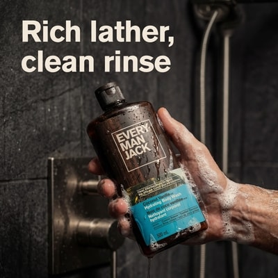 Coconut Vanilla Hydrating Body Wash for Men, Naturally Derived 4