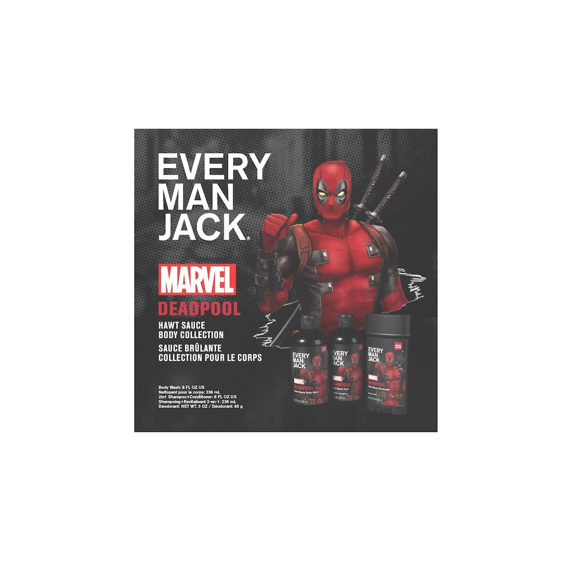 Deadpool Sauce Brûlante Collection Pour Le Corps