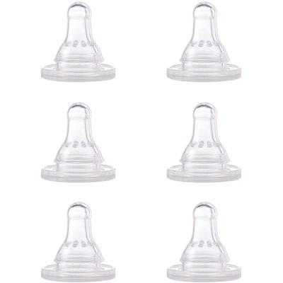 First Essentials Nipple 6PK, Fast Flow, Silicone