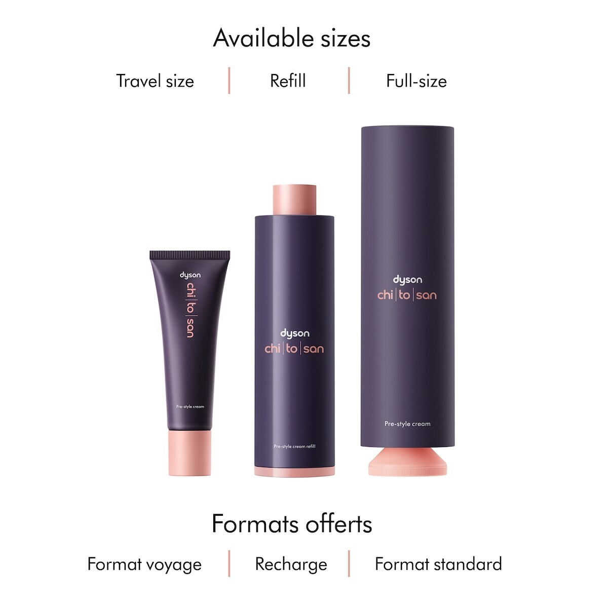 Dyson Chitosan™ Pre-style Cream, Straight to wavy rich conditioning (100ml)