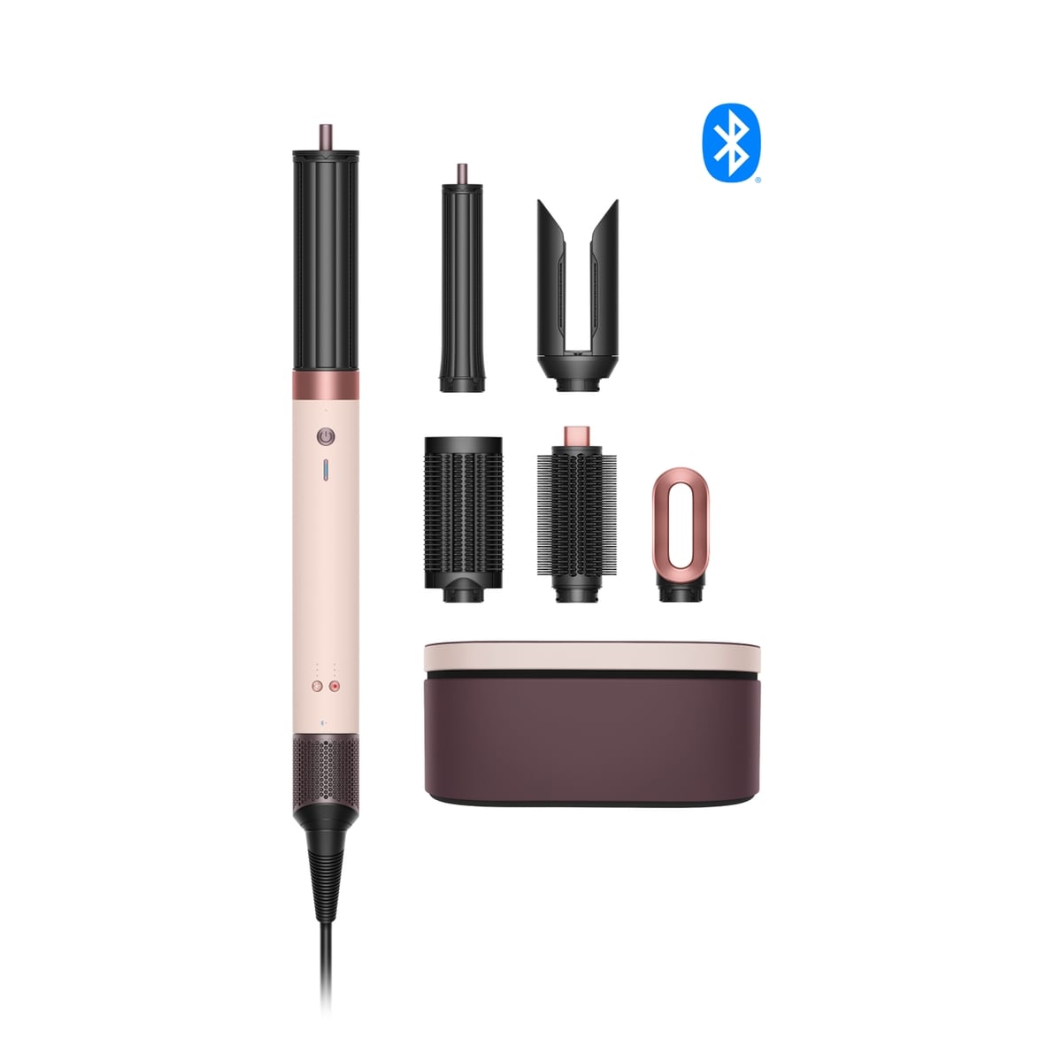 Sèche-cheveux coiffant multifonction Dyson Airwrap Co-anda2xMC pour cheveux droits et ondulés, offert en Rose céramique