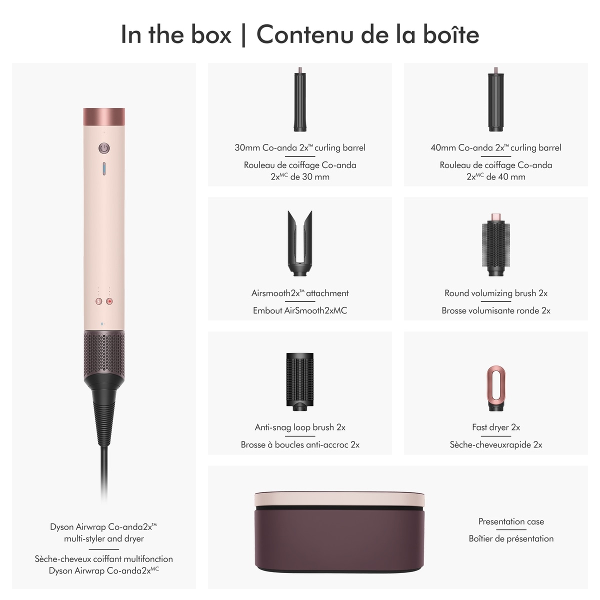 Dyson Airwrap Co-anda2x™ multi-styler and dryer Straight+Wavy in Ceramic pink