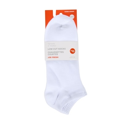 Joe Women 7pk Value Low Cut White 2