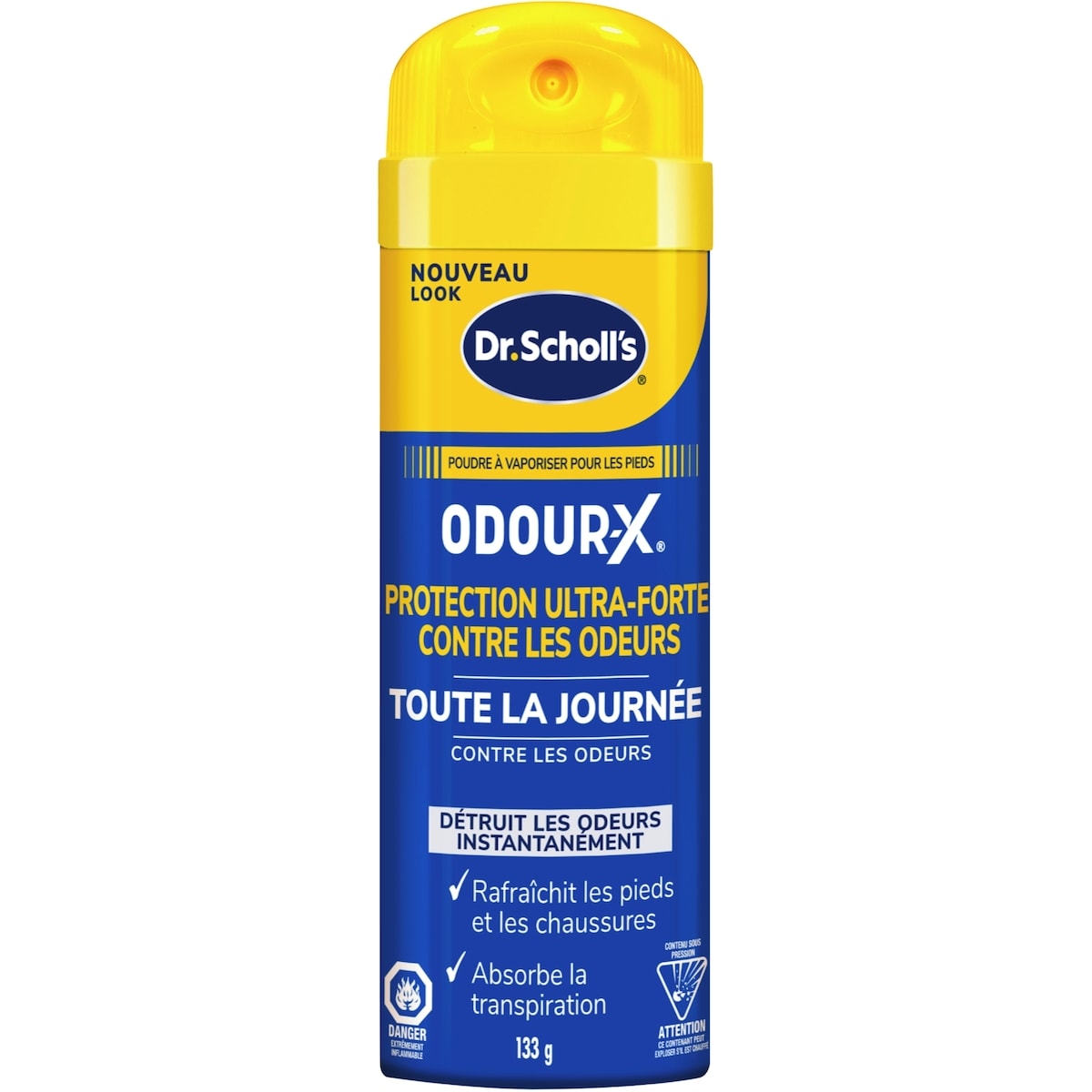 DS Poudre désodorisante en aérosol pour les pieds OD, 133 g